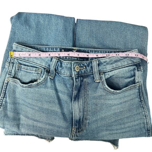 Hollister Ultra High Rise Mom Jean Vintage Stretch Raw Hem Womens Size 28 - Picture 10 of 12
